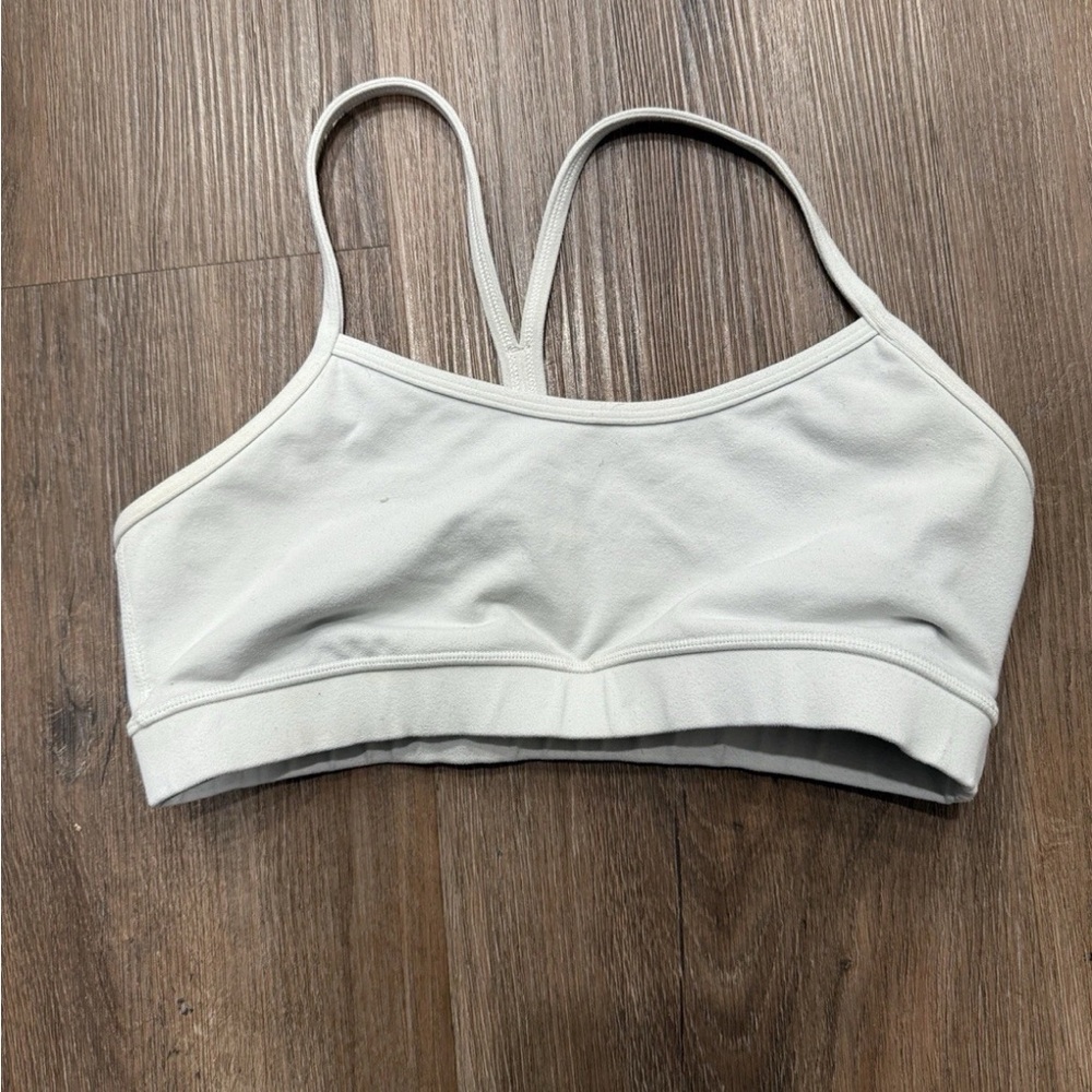 Lululemon Flow Y White Sports Bra size 10